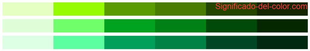 Análogo y complementario del color verde